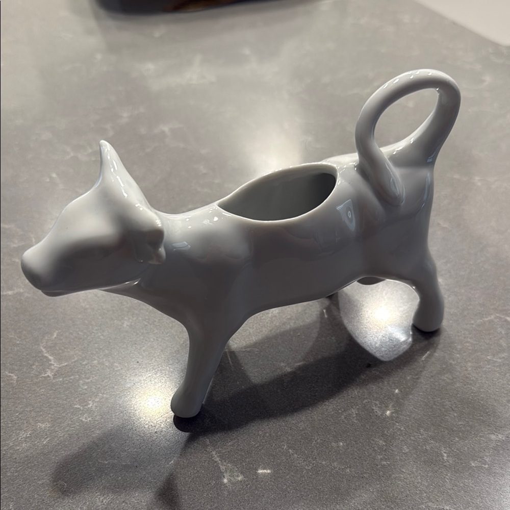 Apilco White Ceramic Cow Creamer